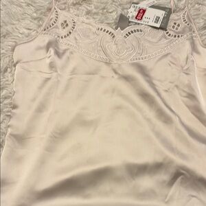 H&M Cream Sleeveless Lace Camisole